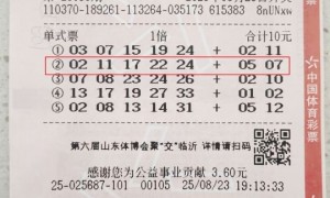 男子用家人生日组号揽体彩5.1万 将继续理性购彩